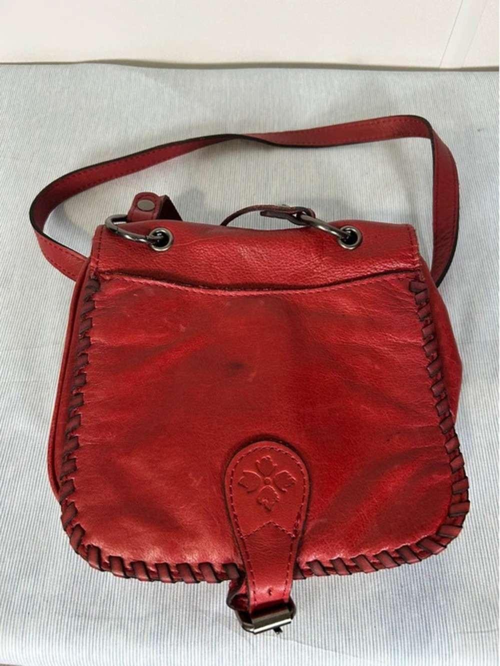 Patricia Nash Red Leather Crossbody Bag